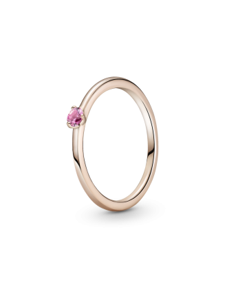 Каблучка Rose з рожевим камінцем