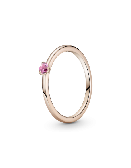 Каблучка Rose з рожевим камінцем