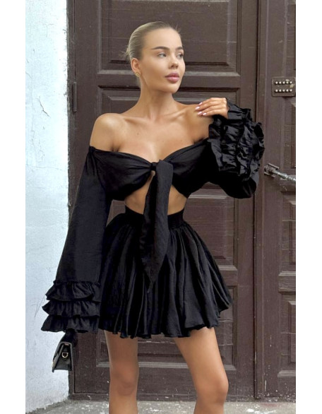 Літній легкий чорний костюм із Tencel Літній легкий чорний костюм із Tencel