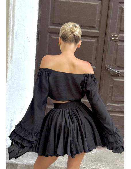 Літній легкий чорний костюм із Tencel Літній легкий чорний костюм із Tencel