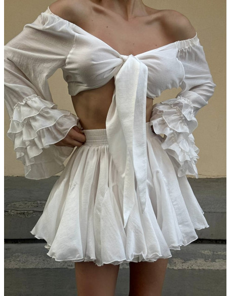 Літній легкий білий костюм із Tencel