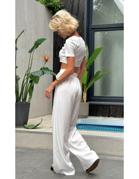 Брючний костюм двійка білий Брючний костюм двійка білий