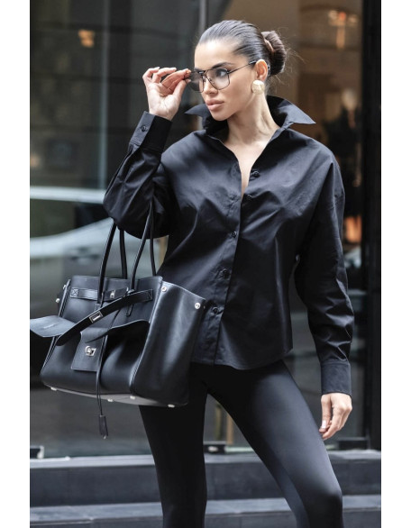 Сорочка базова бавовняна чорна Сорочка базова бавовняна чорна